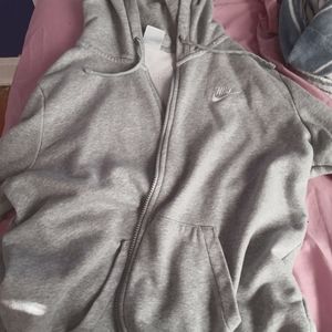 Grey Nike Zip up Hoodie